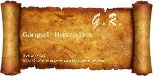 Gangel Ruszalka névjegykártya